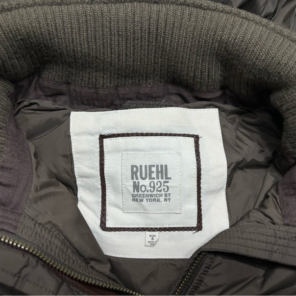 RUEHL NO. 925 Down Abercrombie Faux Fur Hood Sz S Brown Crop Puffer Vest Y2K VTG - Picture 4 of 10